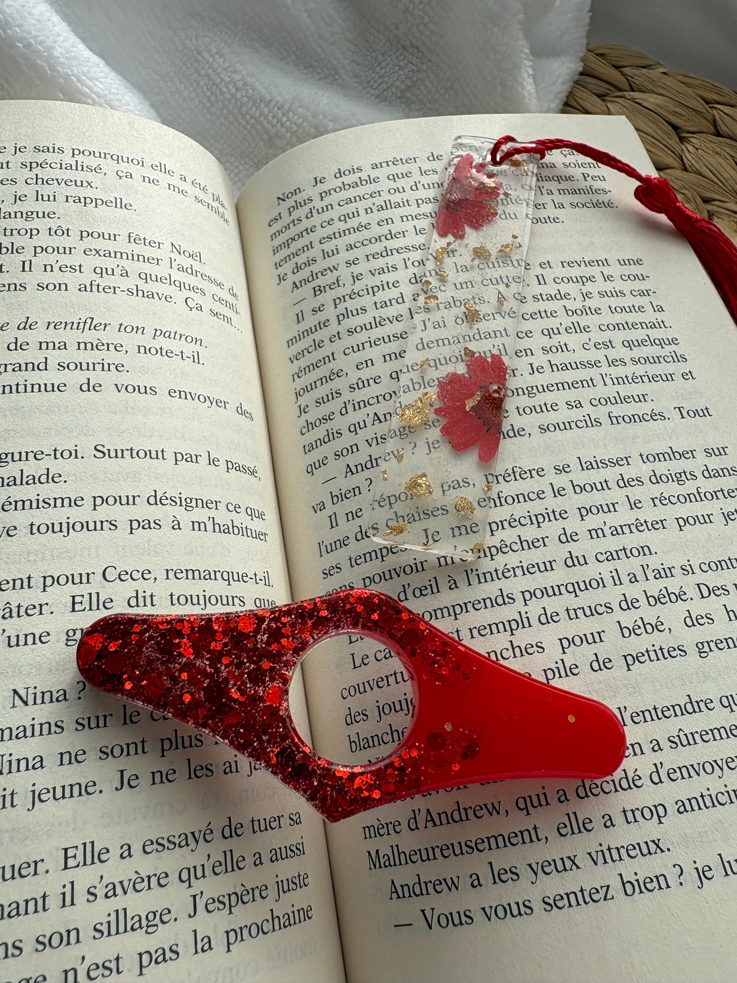 Kit Lecture – Marque-page fleuri & bague de lecture