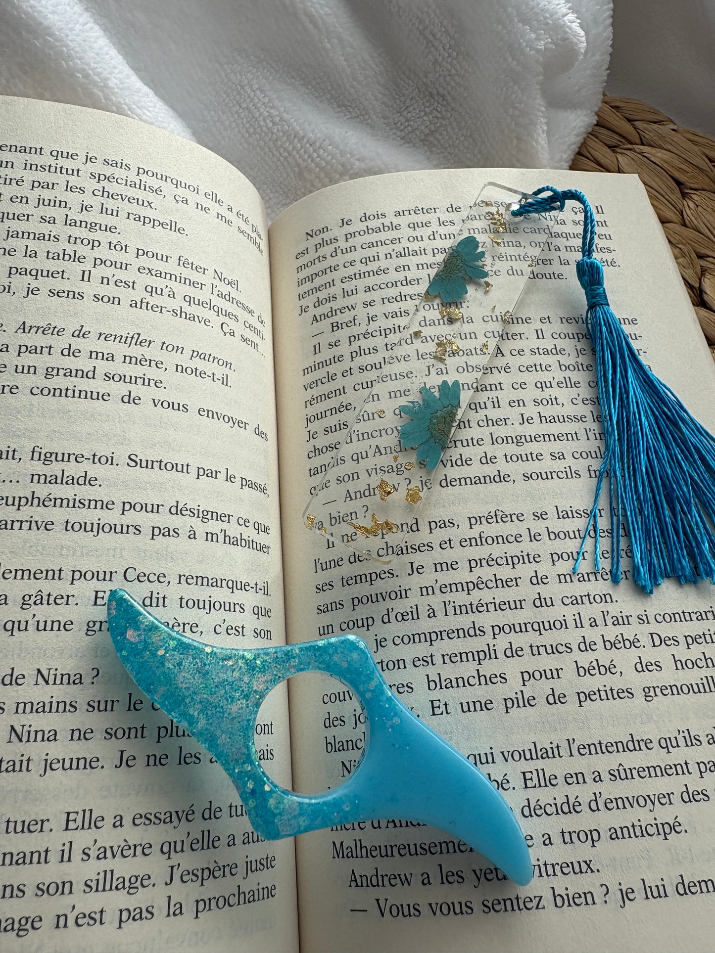 Kit Lecture – Marque-page fleuri & bague de lecture