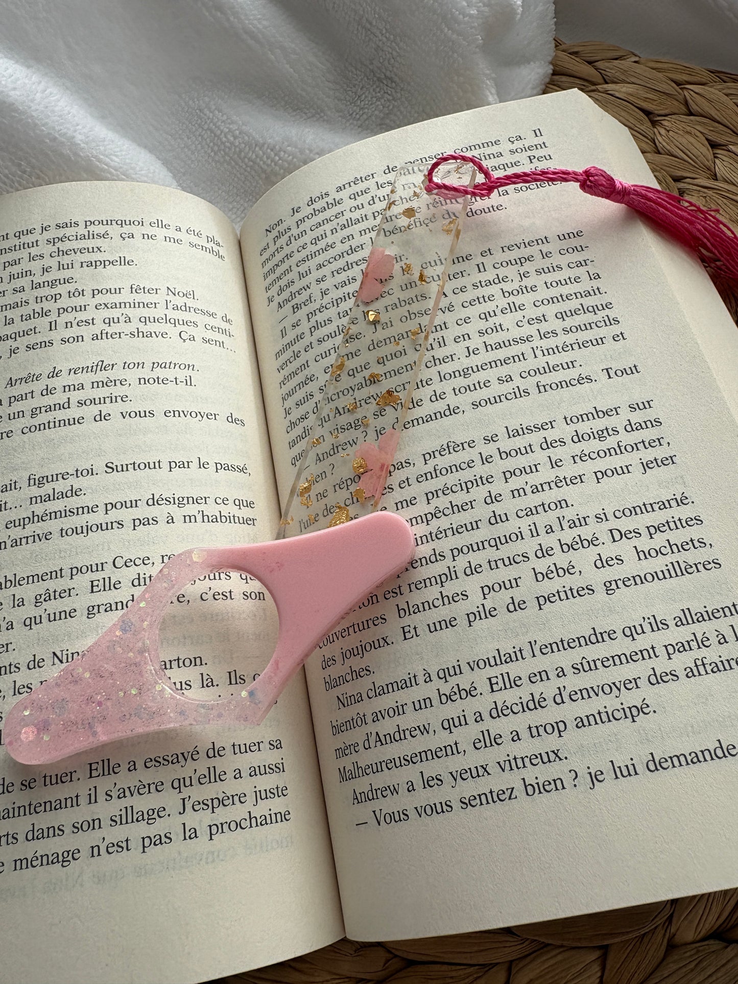 Kit Lecture – Marque-page fleuri & bague de lecture