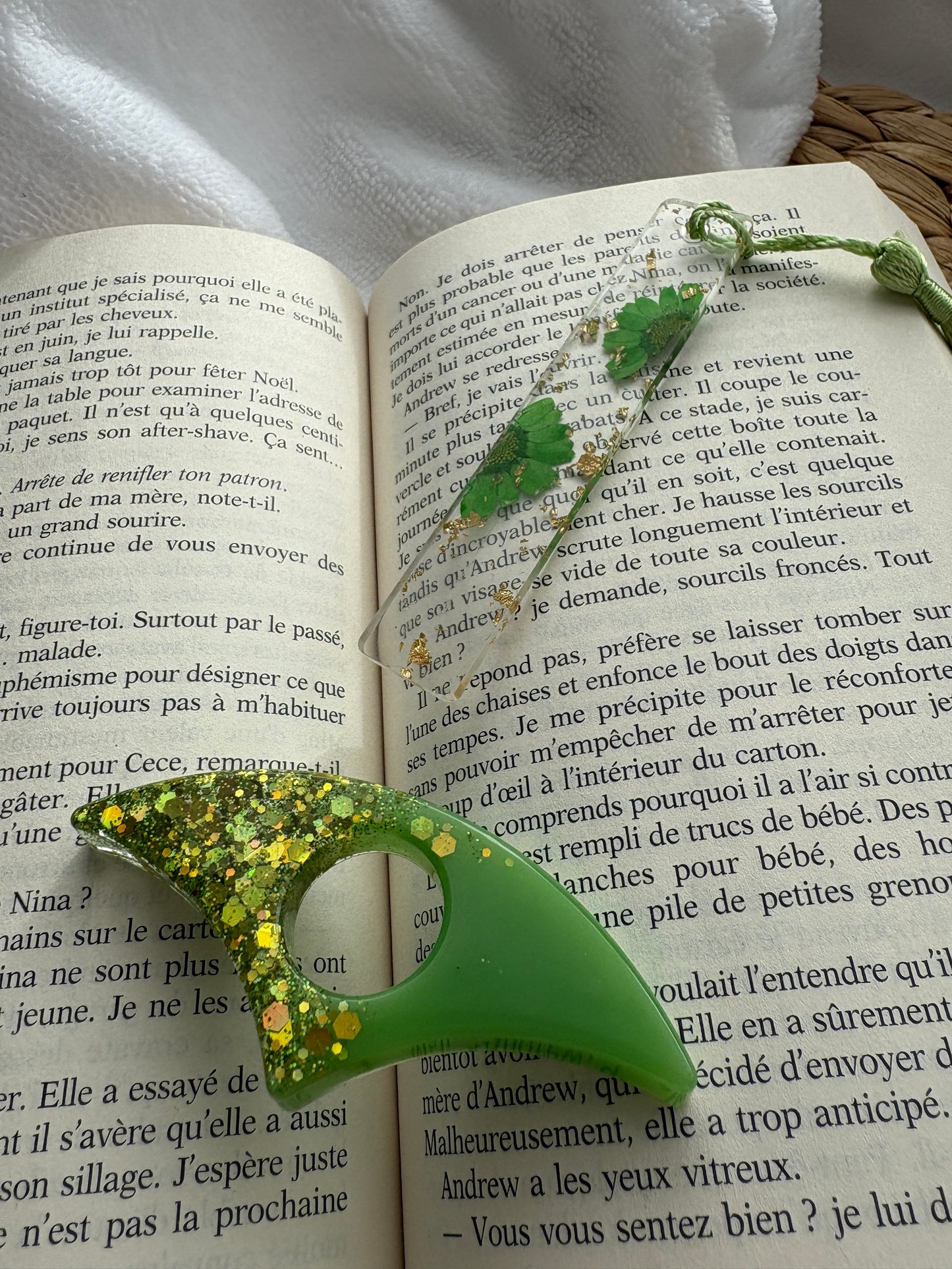 Kit Lecture – Marque-page fleuri & bague de lecture