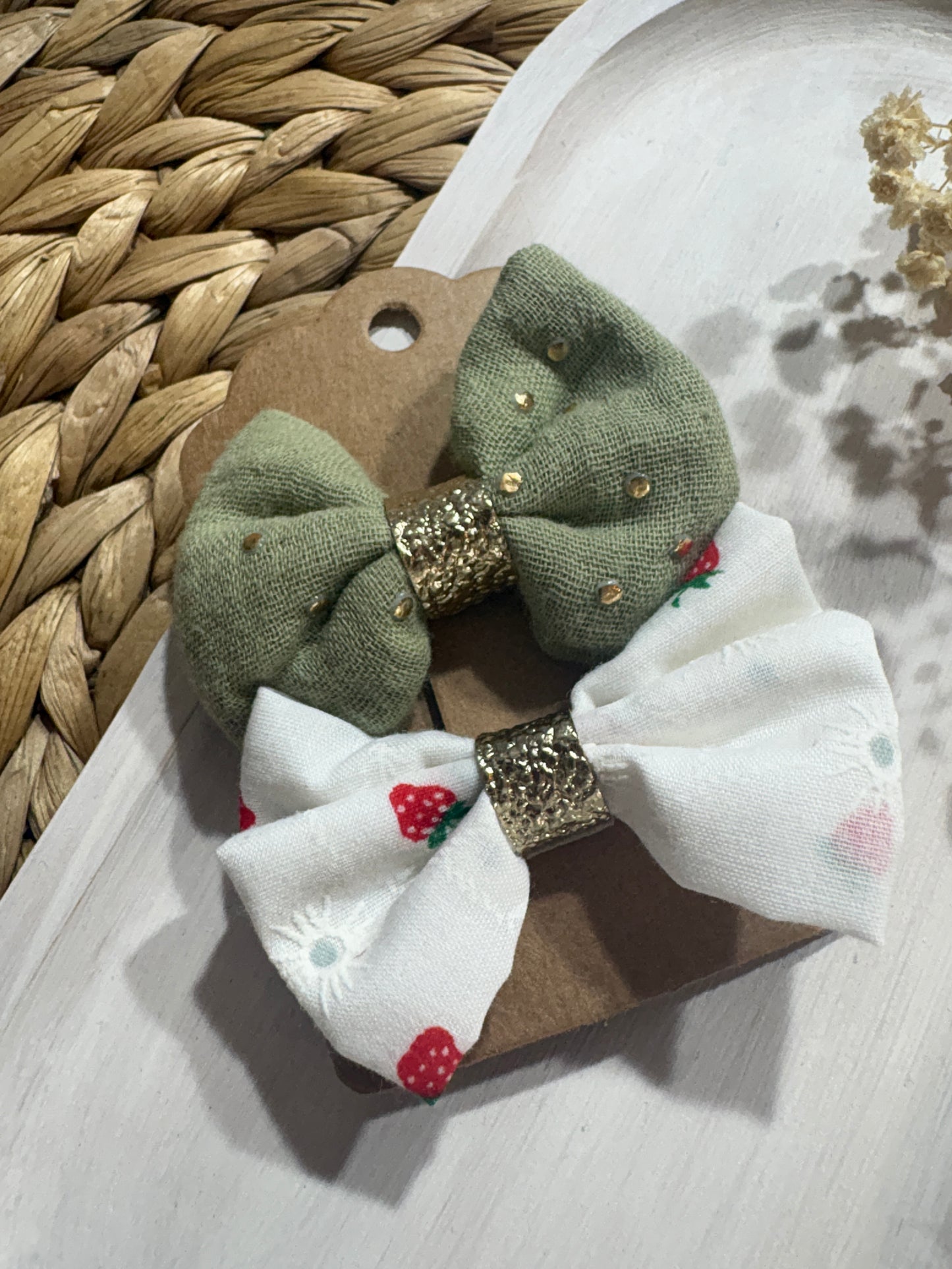 Barrettes cheveux tissus - Fait main