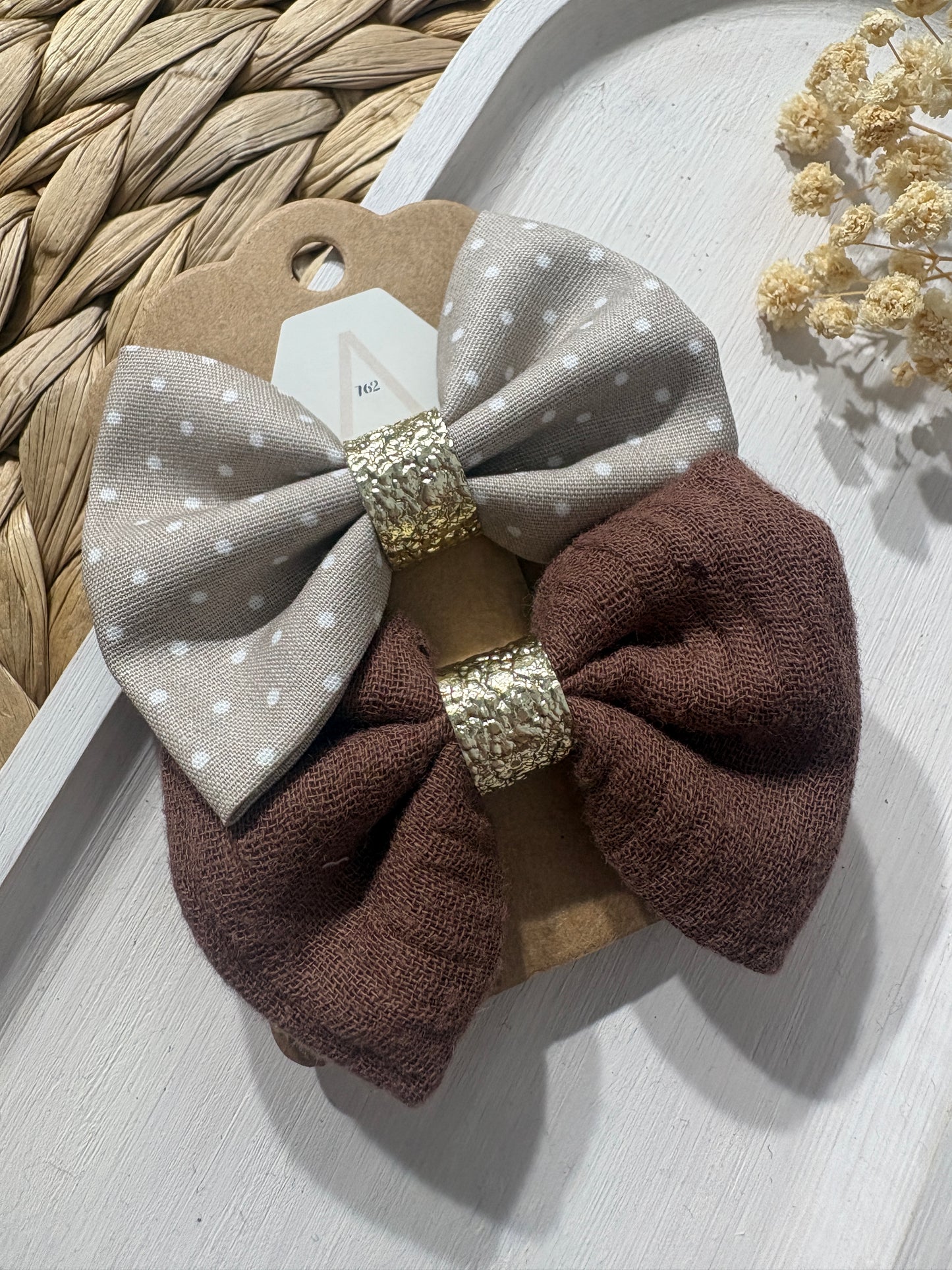 Barrettes cheveux tissus - Fait main